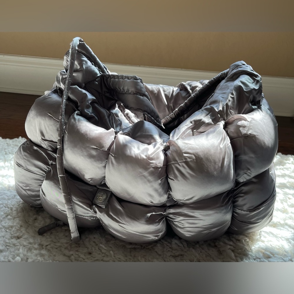 Marithe Francois Girbaud Silver Puffer Bag